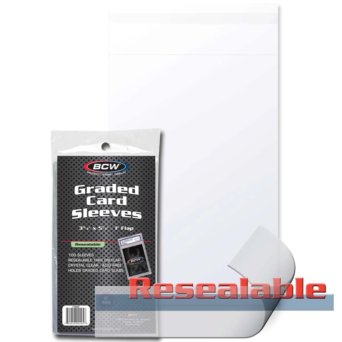 BCW Resealable Graded Card Sleeves (100 Count)