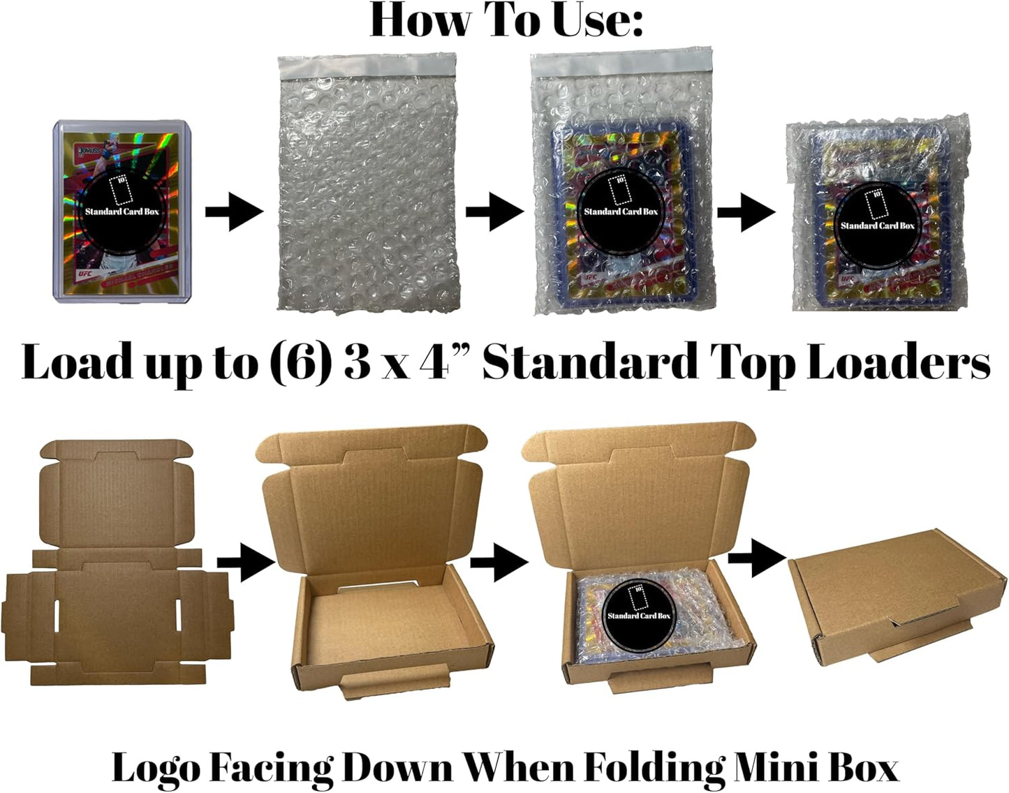 Trading Card Shipping Kit, 20 Count, Small Box - With Cardboard Protector, Plastic Envelopes, Rigid Mailers