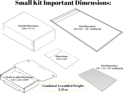 Trading Card Shipping Kit, 20 Count, Small Box - With Cardboard Protector, Plastic Envelopes, Rigid Mailers