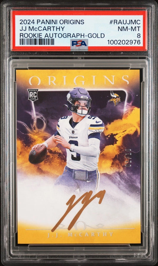 2024 Origins - Rookie Auto JJ McCarthy Vikings #RAU-JMC AU RC (1/10)